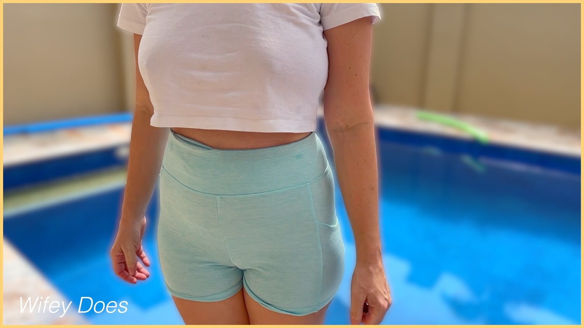 Wifey wet shirt in the pool #3