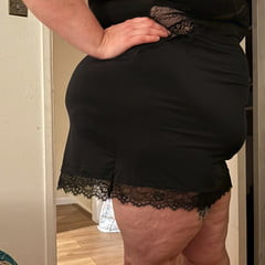 My sexy BBW wife in her Valentine’s Day outfit 