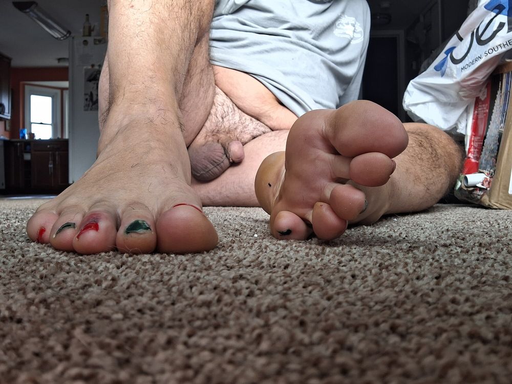 Need my toes drenched in cum #7