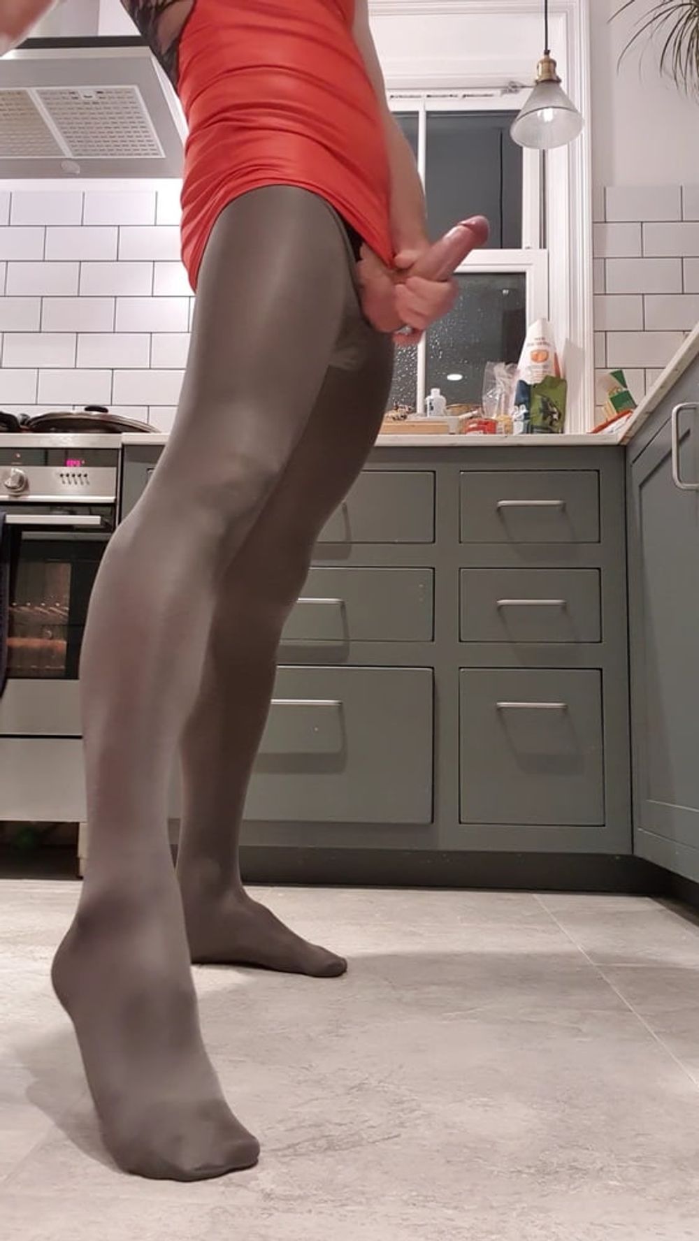 Cock in pantyhose tights #20