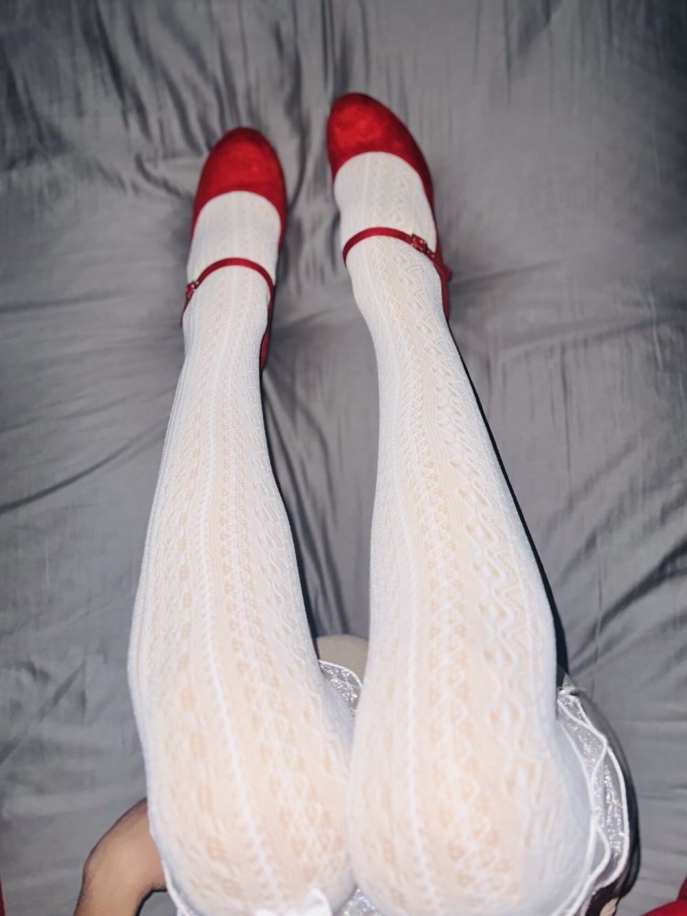 Japanese socks and red high heels. Tied up ending.  #2