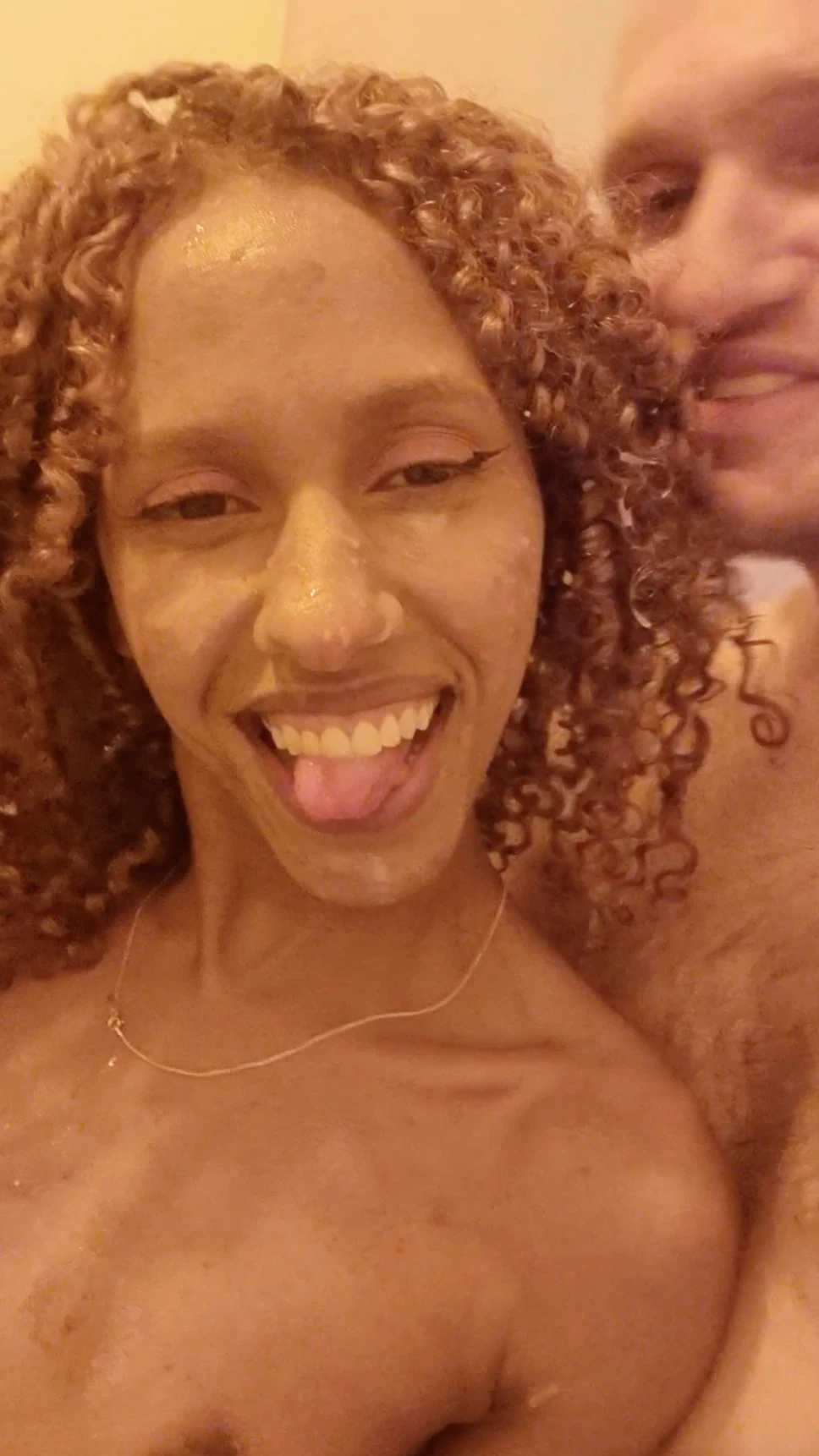 Cum on her face