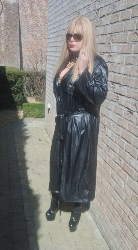 Smoking in black coat #12