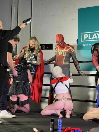 orgy behind the scenes superhero gangbang         