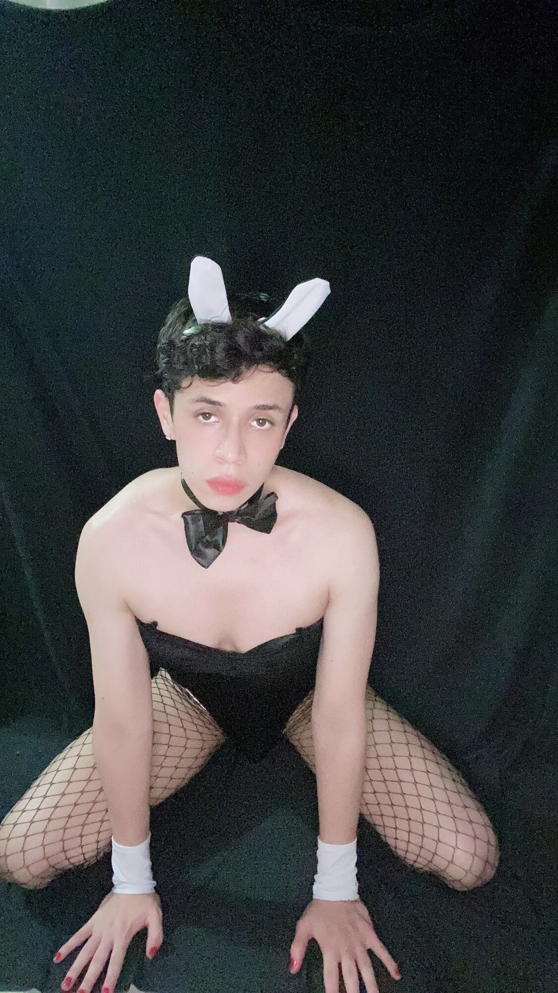 Femboy bunny in fishnets #16