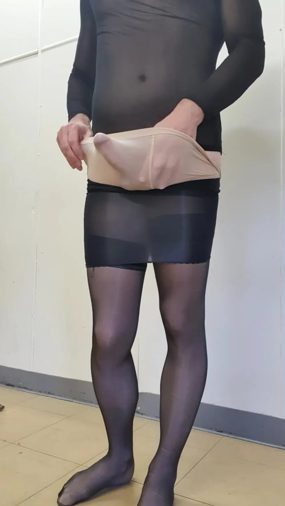 Cock in pantyhose tights #15