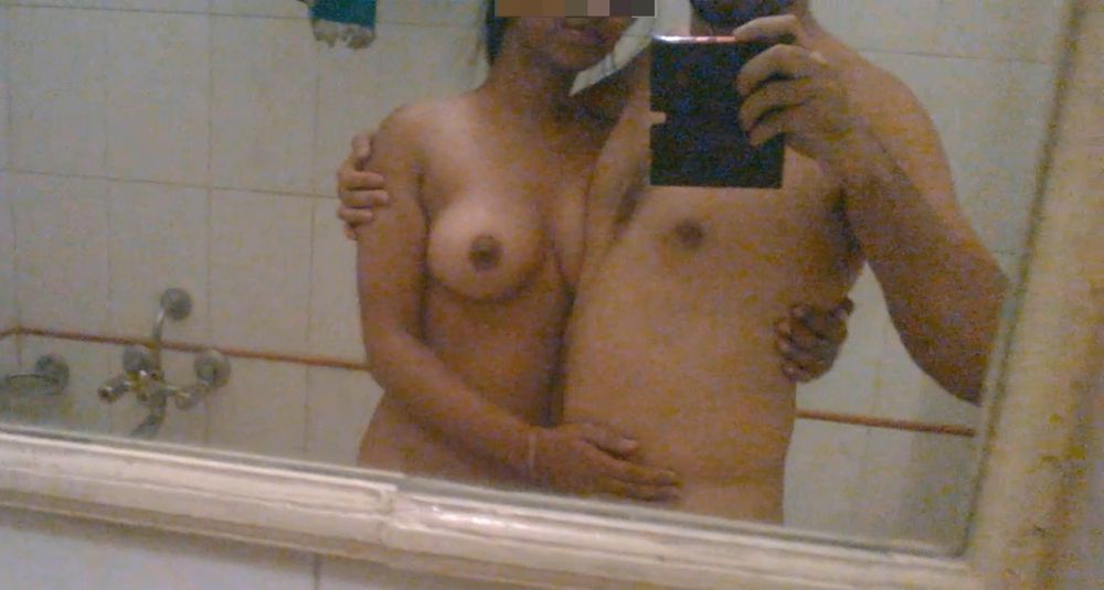 Me and Cheater Step Sis Priya in Hotel Bathroom Nude selfie  #8