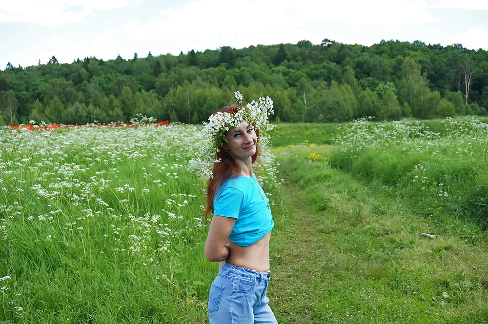 My Wife in White Flowers (near Moscow) #15