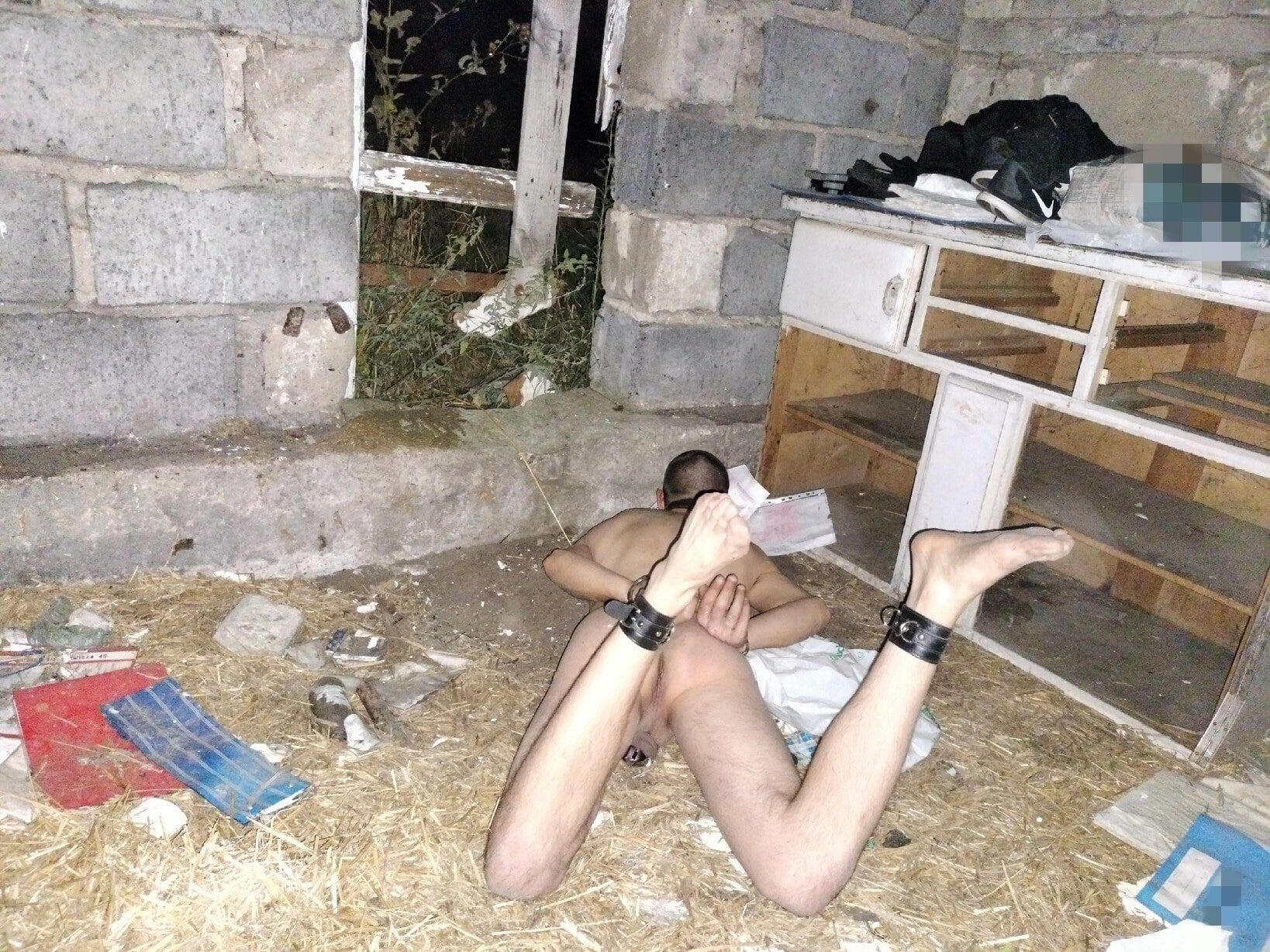 Young GAY slave in abandoned place 2 #20