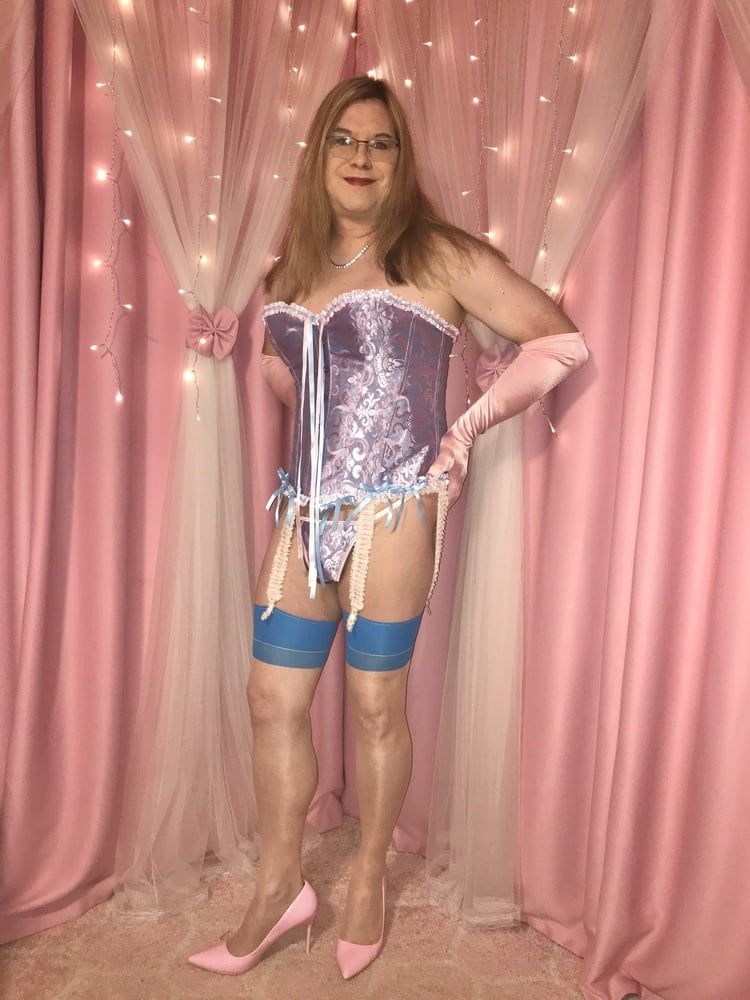 Joanie - Pink and Blue Corset #21