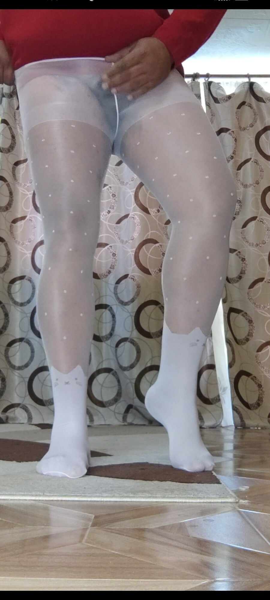 White pantyhose for teen #23