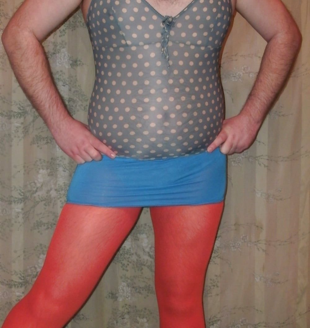 Sissy Boy Lovelaska - Girl in orange pantyhose #2