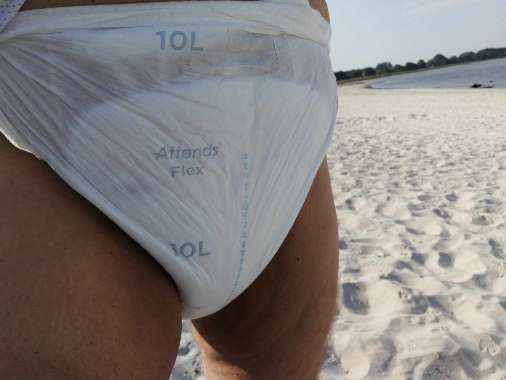 Diaper on public beach #5