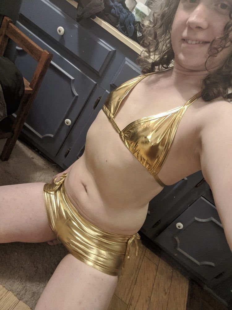 Gold Bikini and Shorts #26