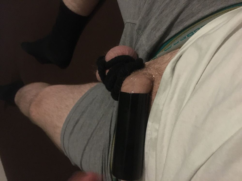 Bound Dick And Balls And Homemade Cocksleeve  #43