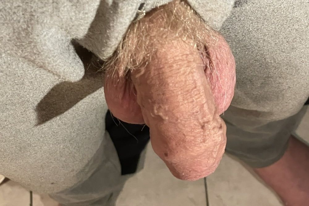 Thick uncut Russian cock hangs out of zipper #16