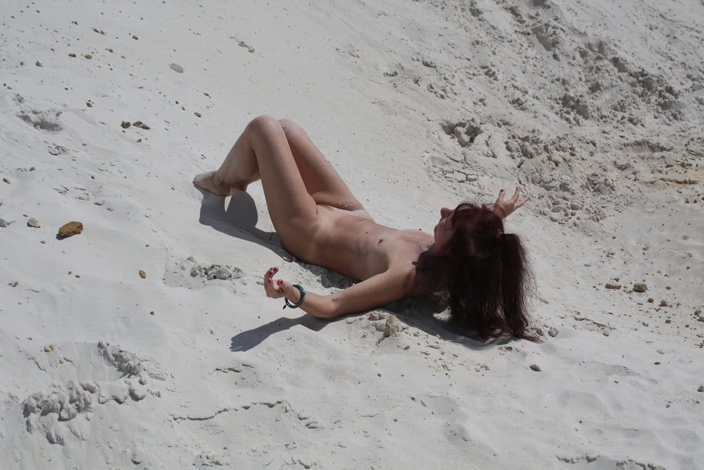 Naked on White Sand