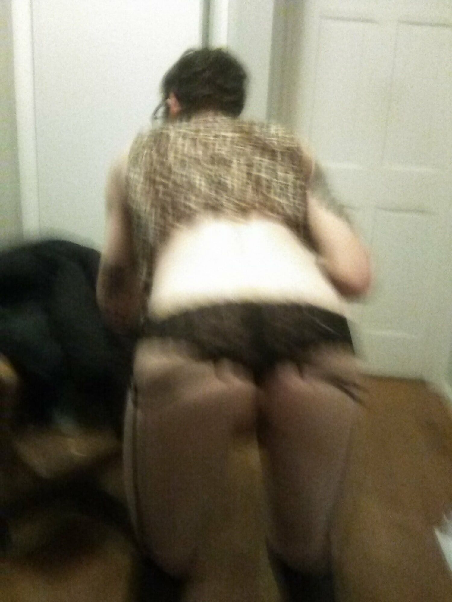 CD in ex gf apt with stranger trying on her clothes  #3