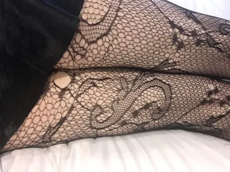 black fishnet tights         