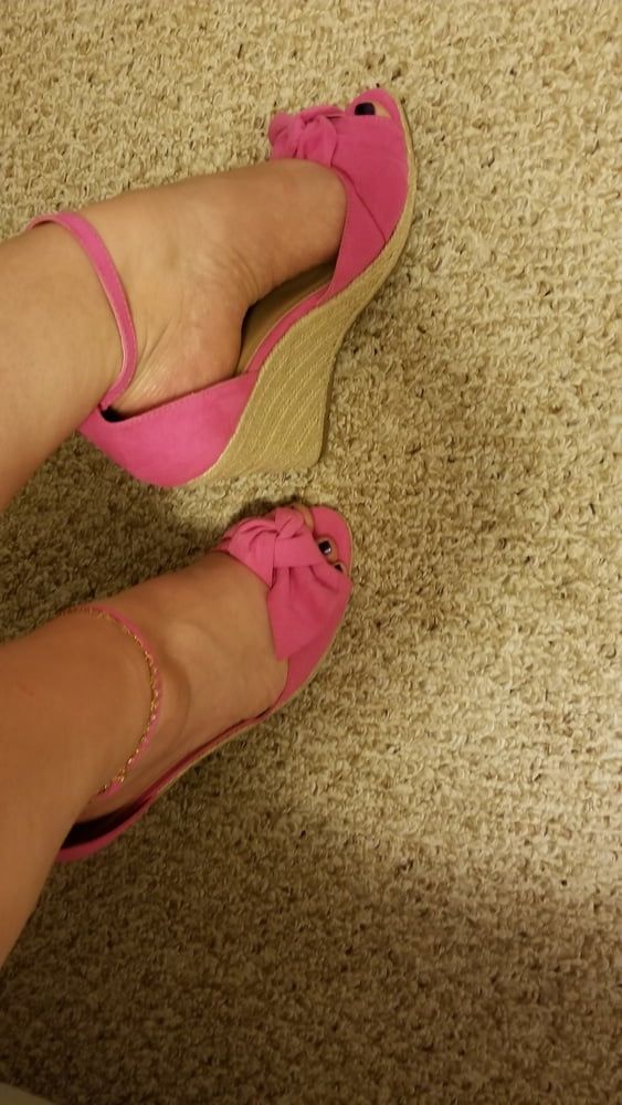Playing in my shoe closet pretty feet heels flats milf  wife #3