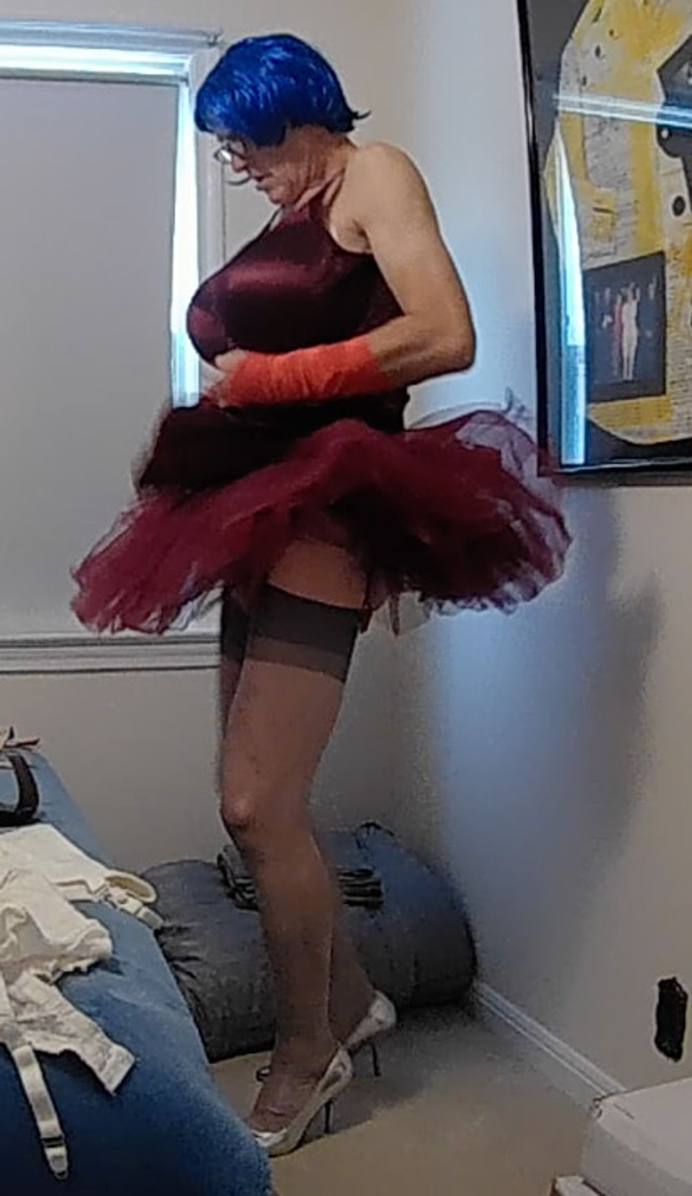 20190107 red tutu dressup #13