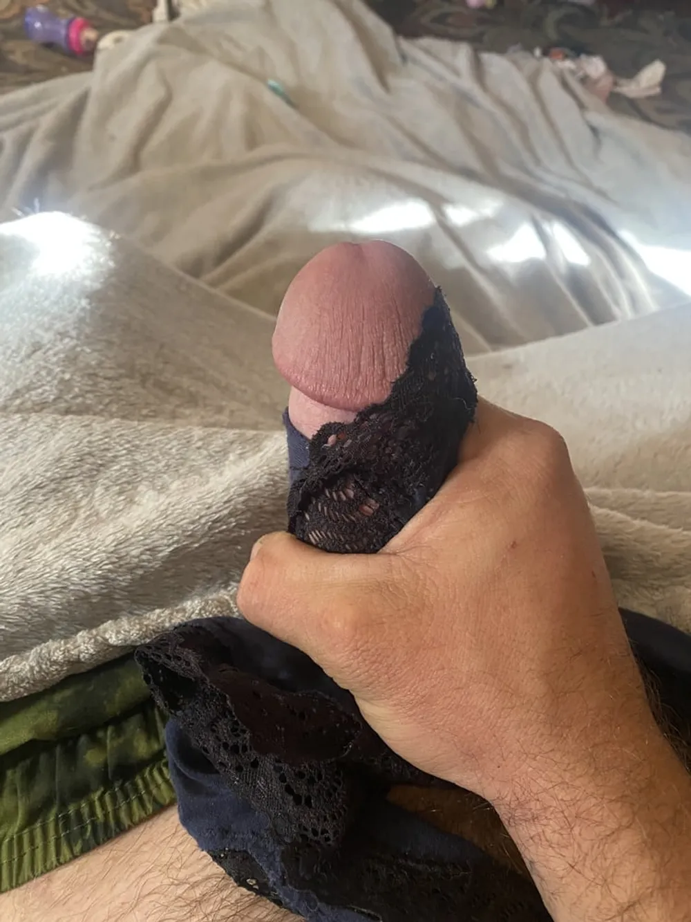 Cock wrapped in panties  #6