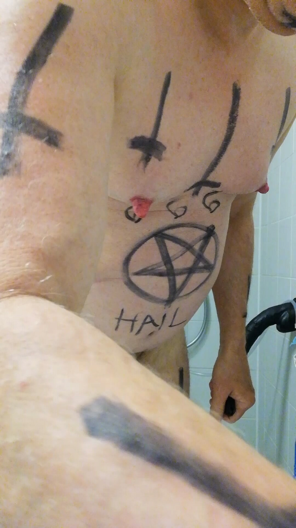 Satan slave takes a delicious urine enema #25