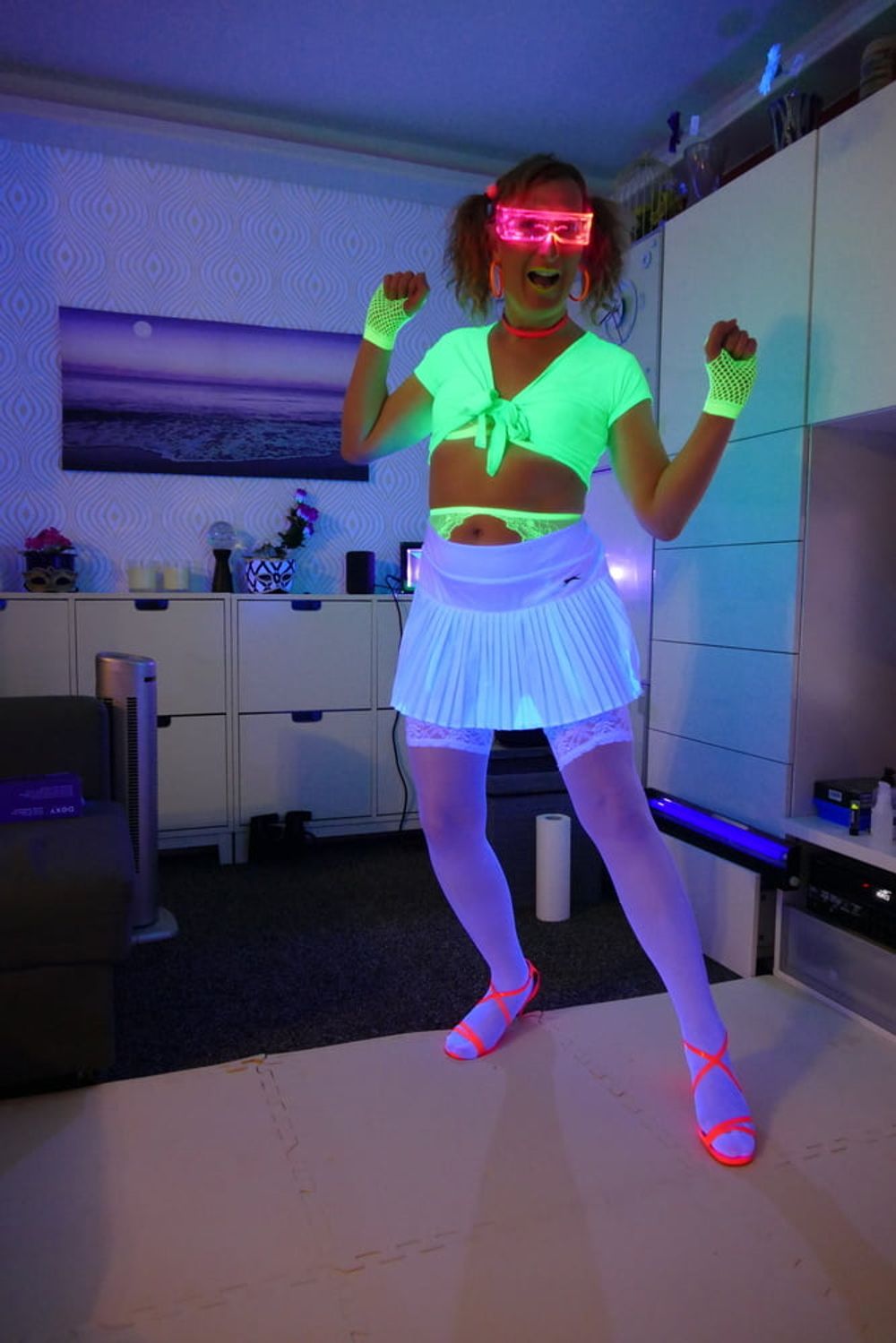 UV Glow in the Dark Lingerie Fun #6