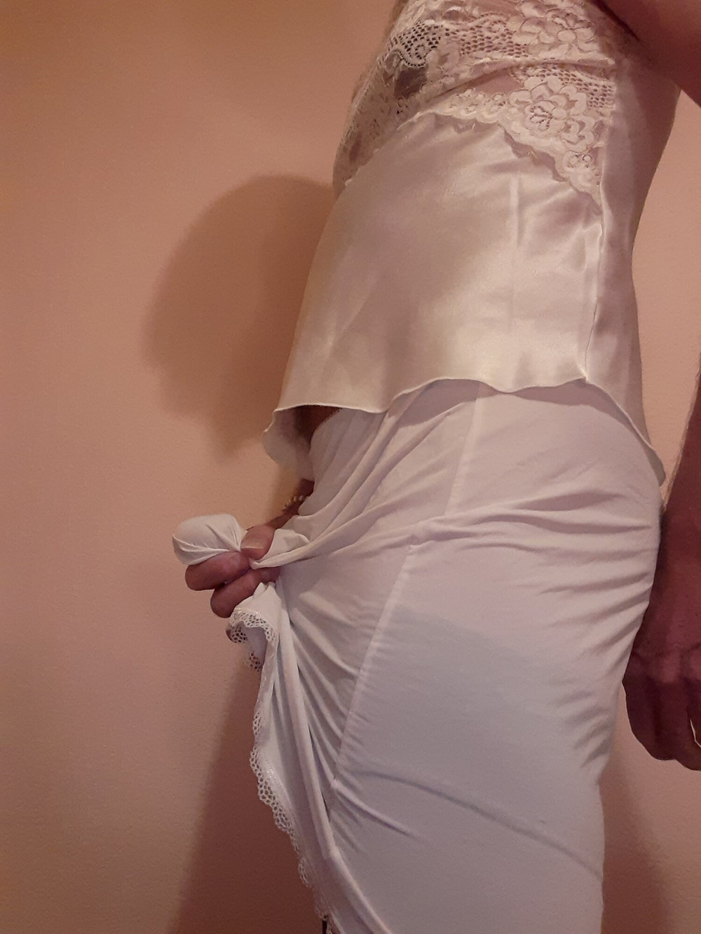 DebbieSmall in Stockings, Cami Top & Slip #3