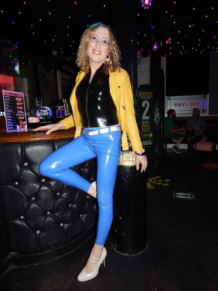Latex Jeans and Top n the Pub #12