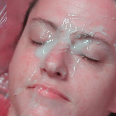 Cum on her face