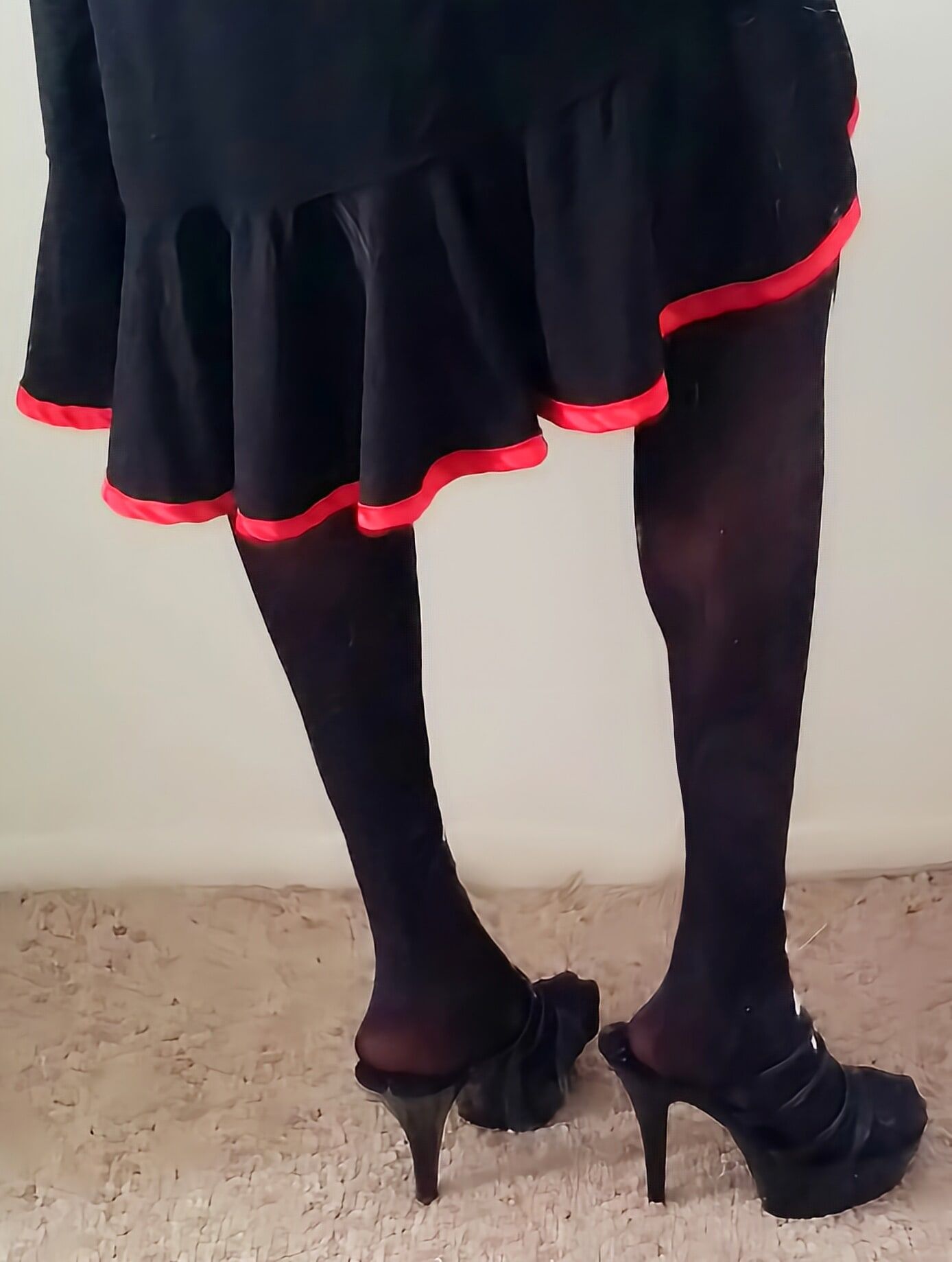 Long Black Dress and Heels 