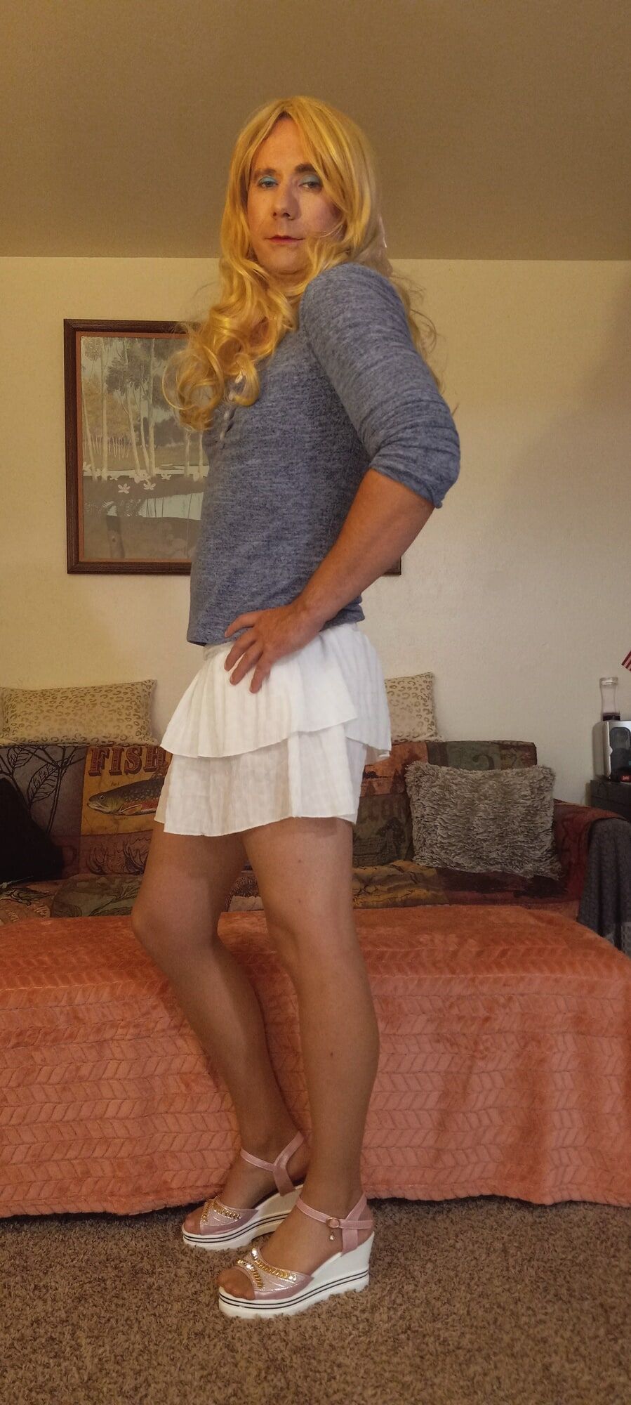 Sissy crossdresser Erica first showing of her girly face #10