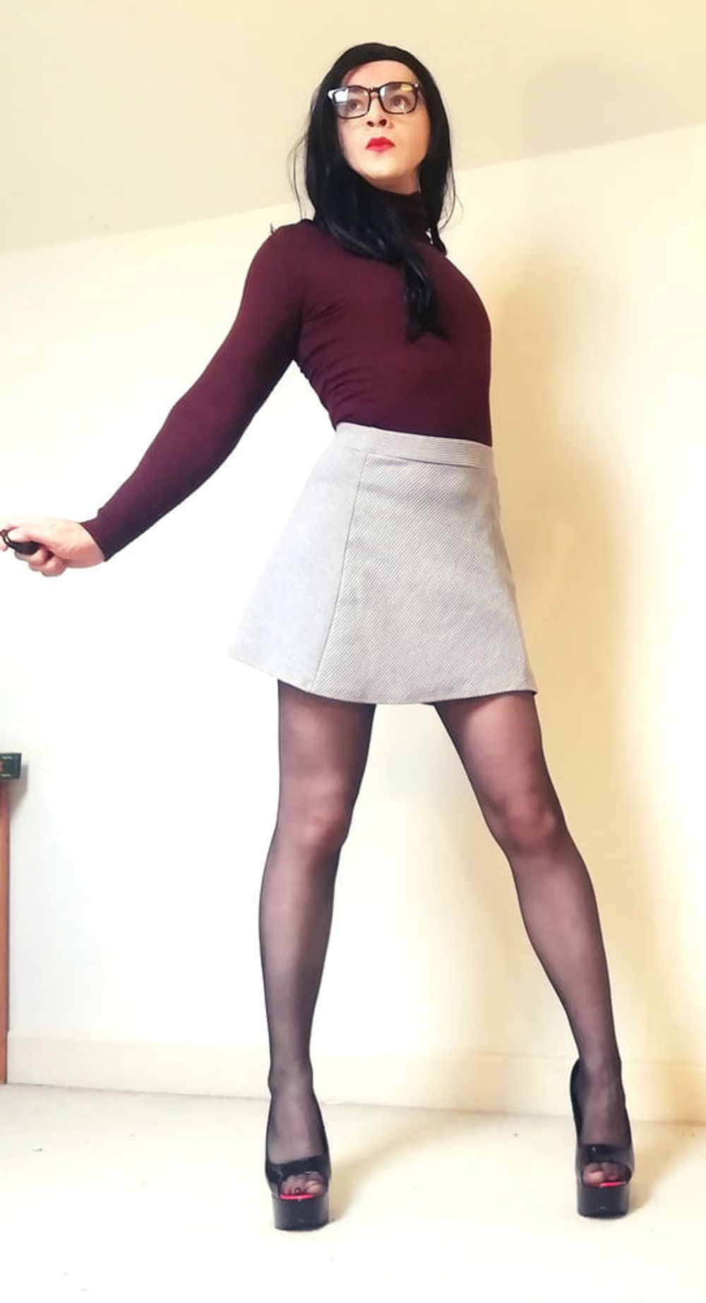 Marie Crossdresser secretary in seamless (nylon cock!!!) #10