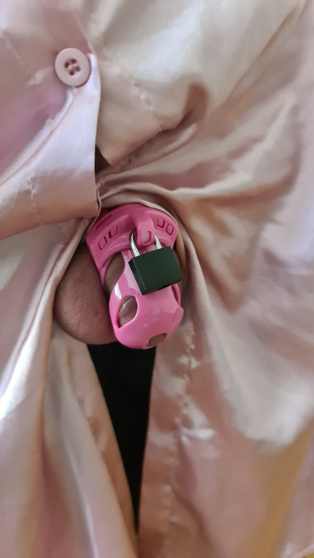 Satin Fetish Chastity #3