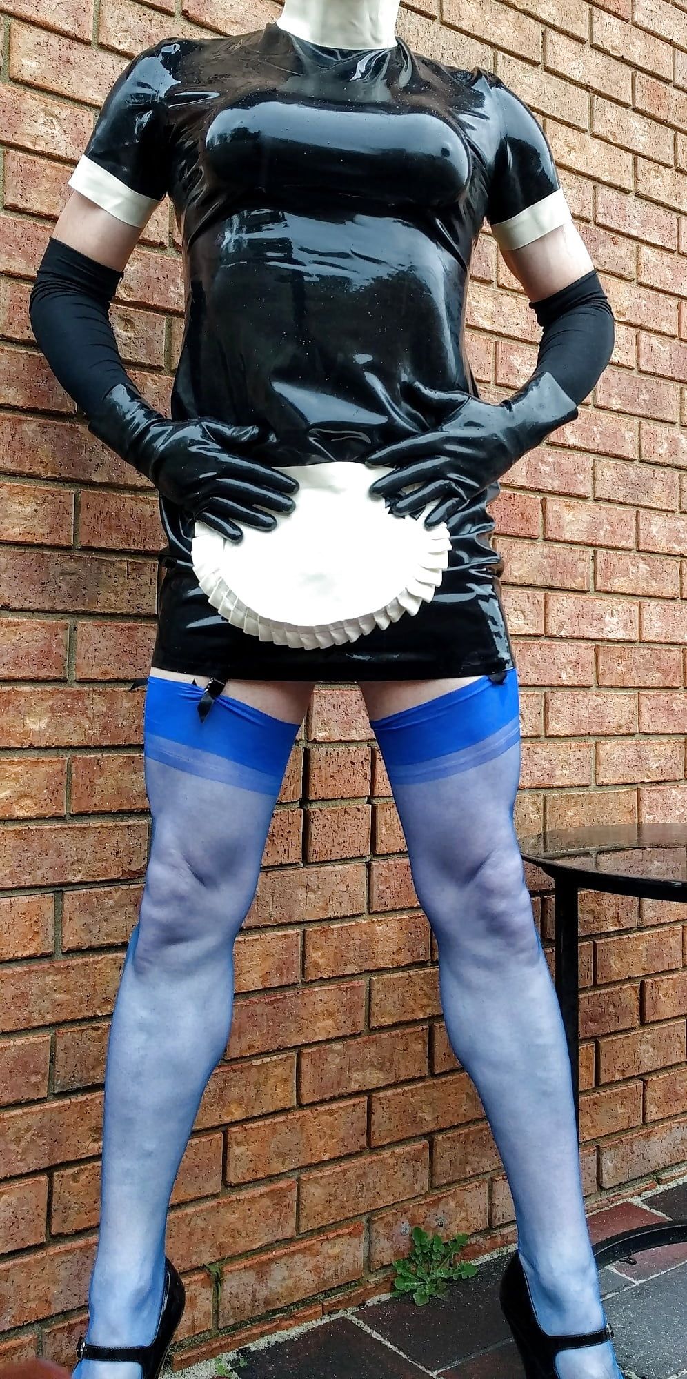 Latex Maid on a Wet Day - Headless #3