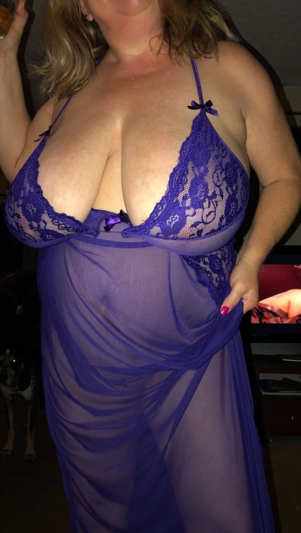 Horny wife in purple #16