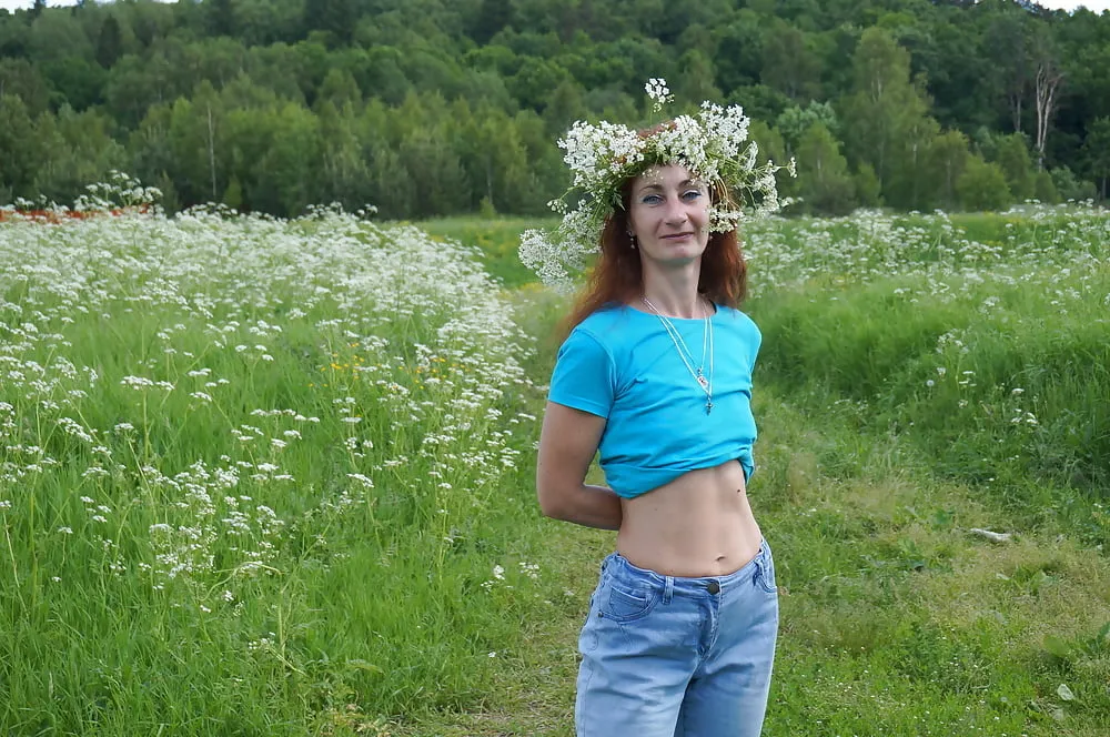 My Wife in White Flowers (near Moscow) #19