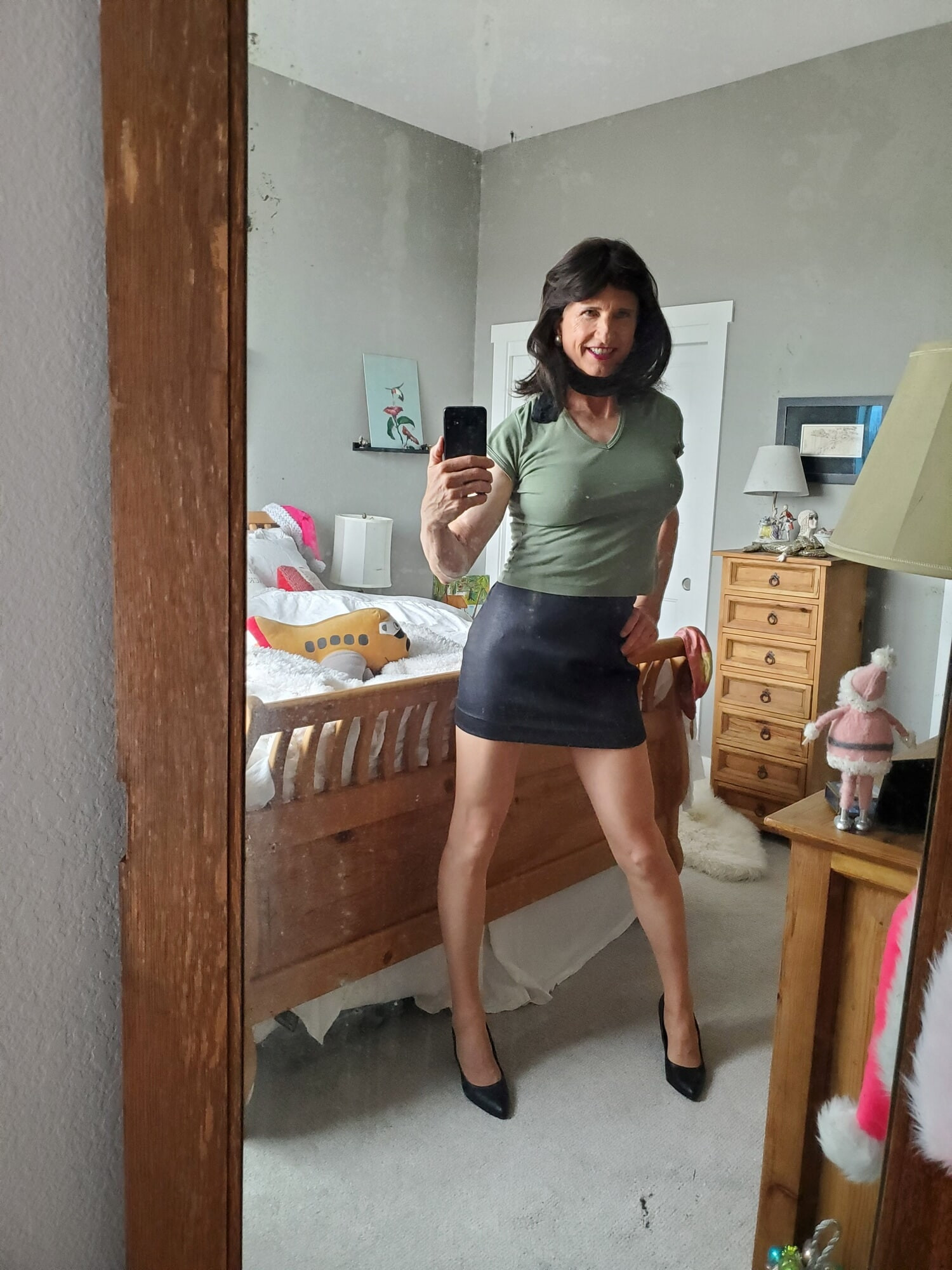 Black mini skirt #11