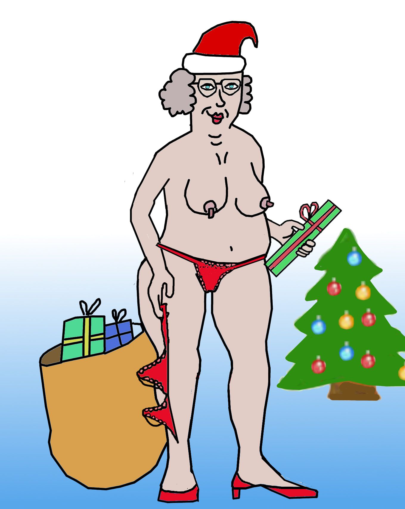 Santa Claus Grand&amp;#039;ma getting naked #3