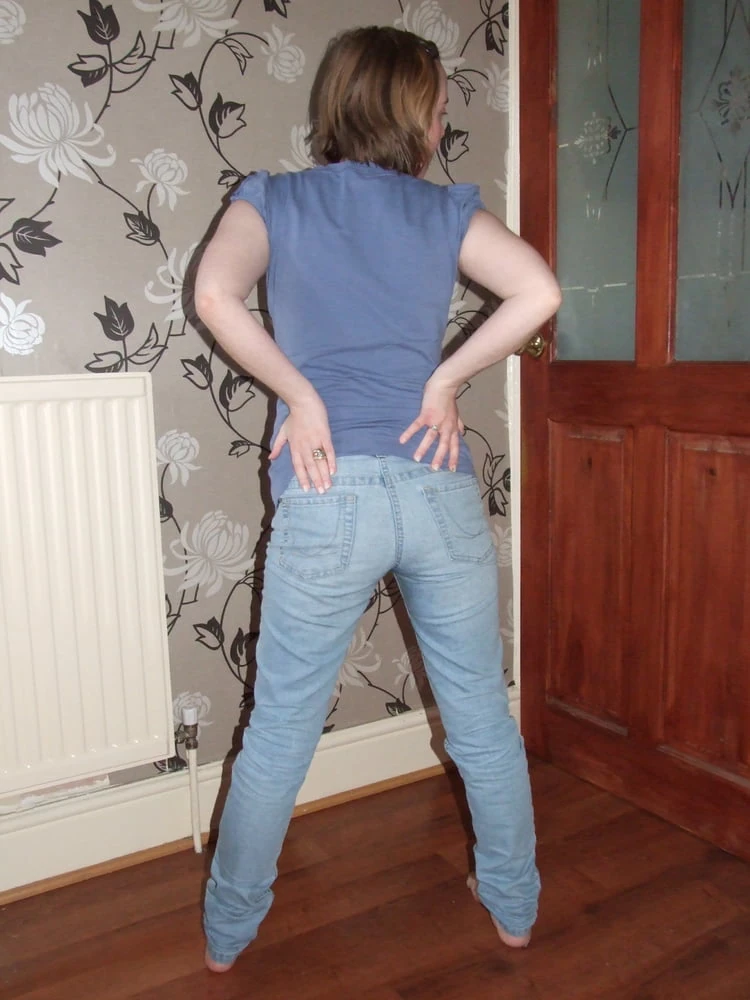 cute blonde posing in jeans and shirt  #10