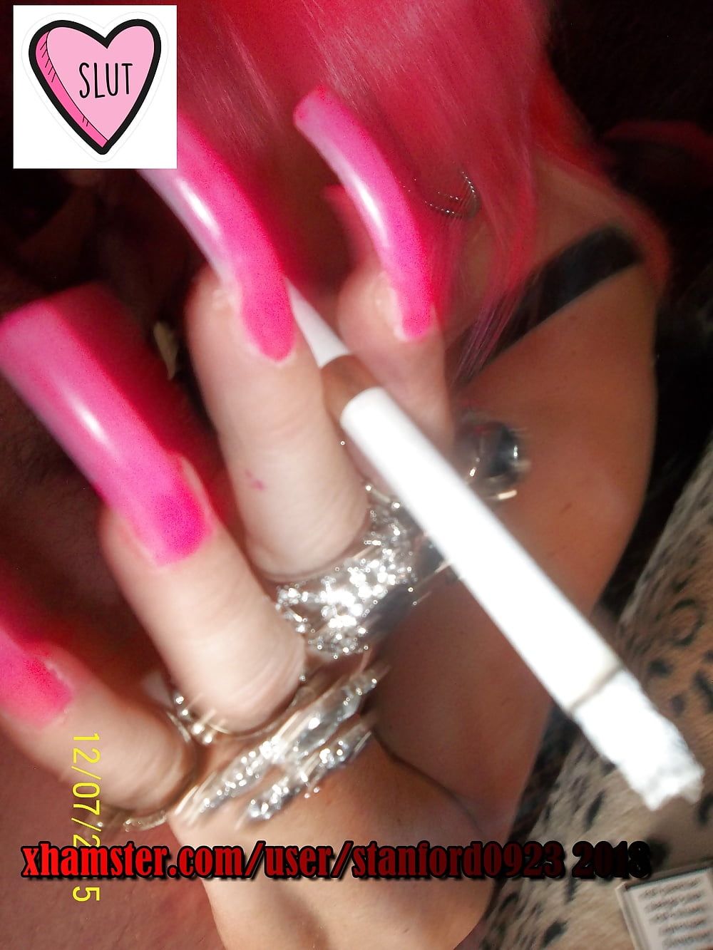 LONG NAILS SMOKING SLUT #47