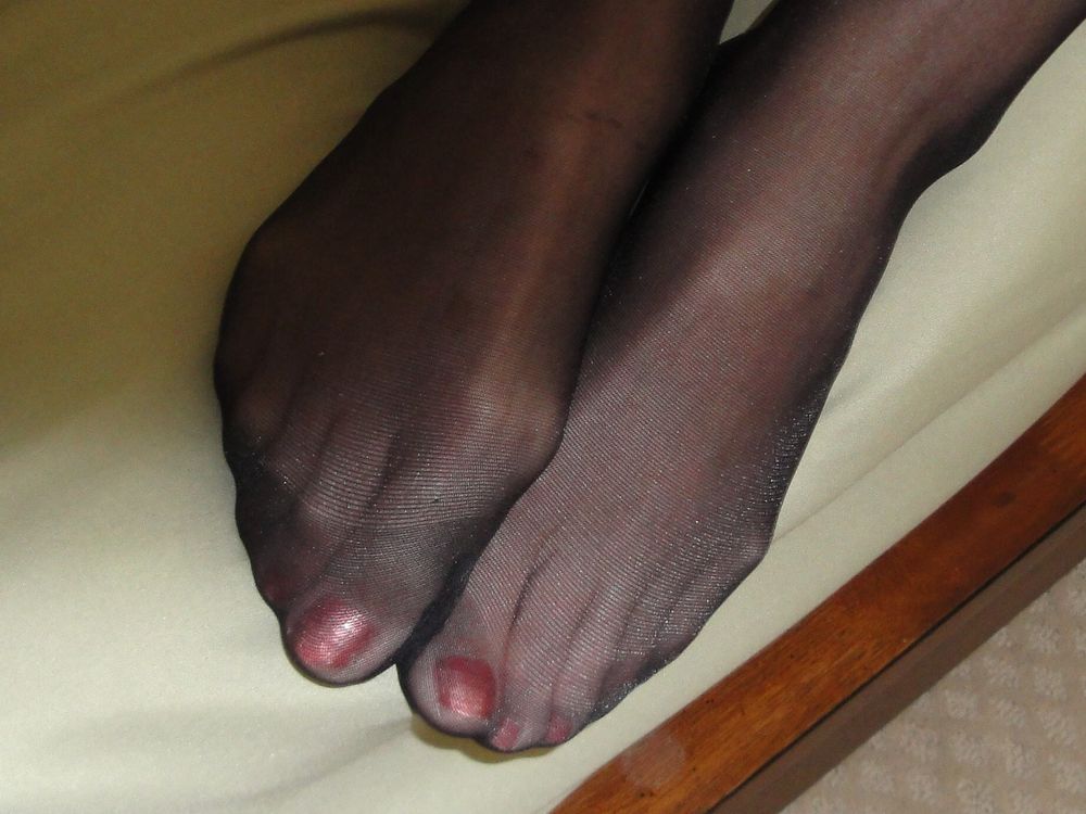 Black Pantyhose Feet #3