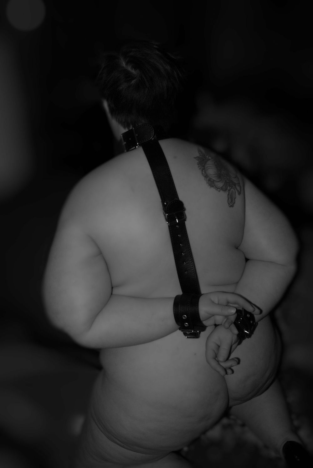 Sweet glam black and white bondage #5