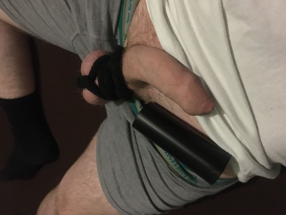 Bound Dick And Balls And Homemade Cocksleeve  #30