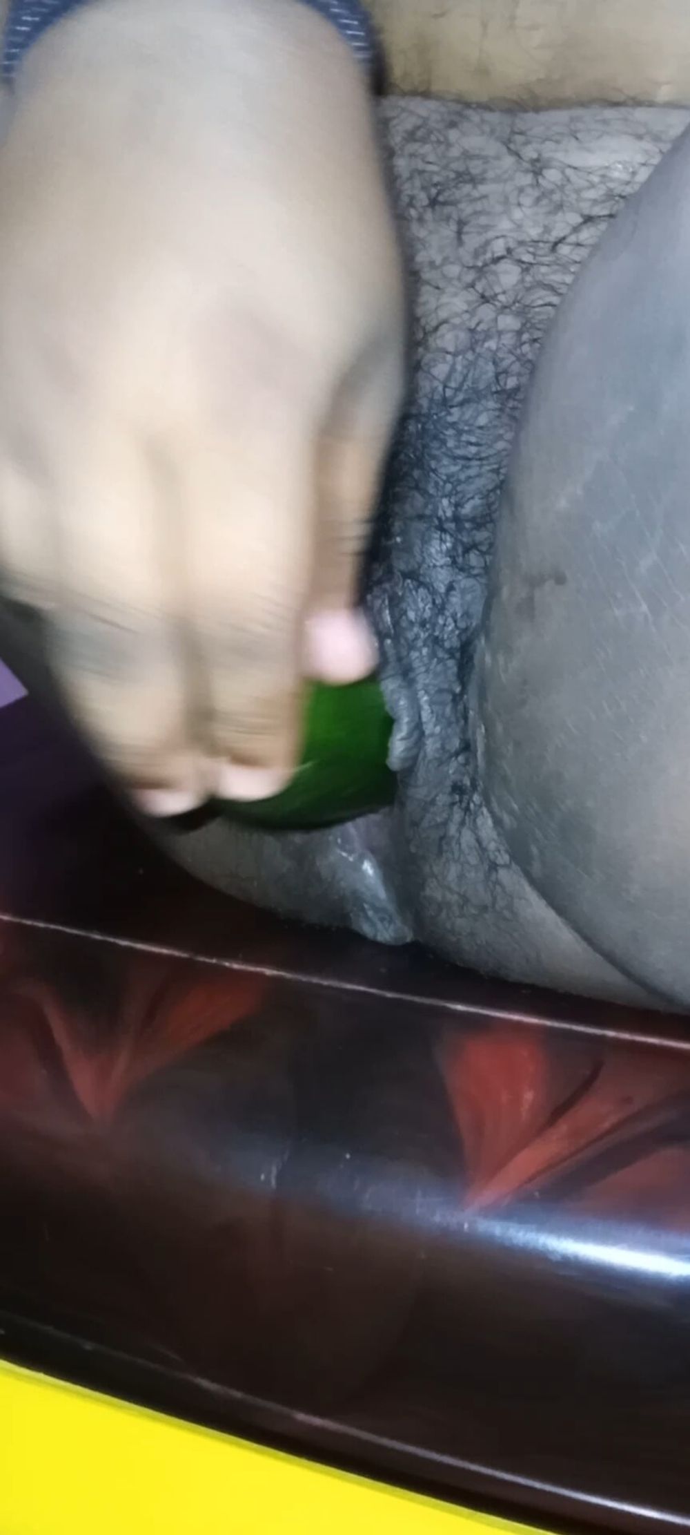 My wife getting fun with cucumber  #6