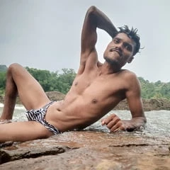 river fun day in my new Zebra man brief 