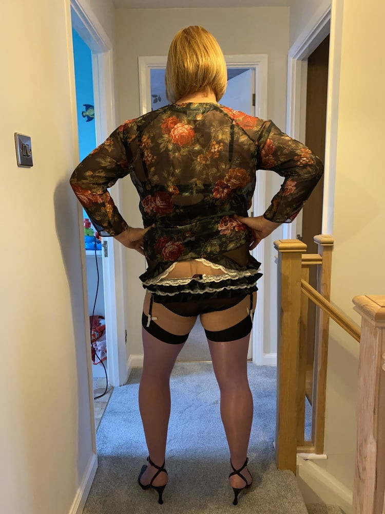 Purple stockings and lingerie #14