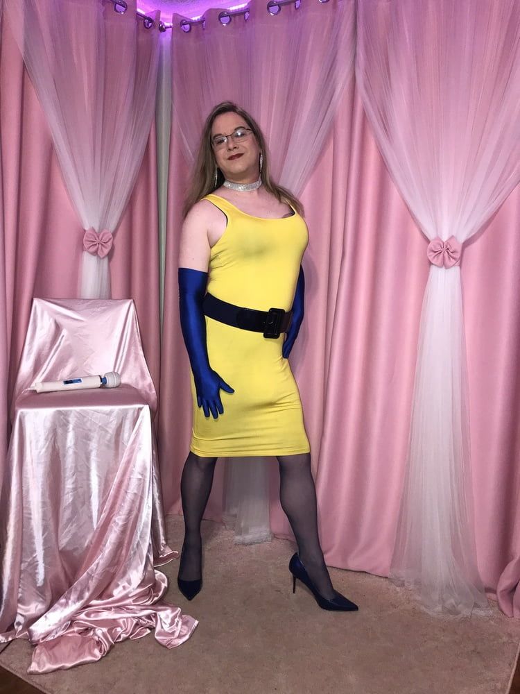 Joanie - Yellow Pencil Dress 2 #27