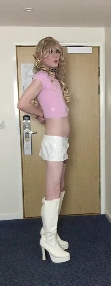 Sissy Sandra Pink and White #6